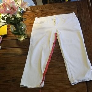 White Ann Taylor Loft capris